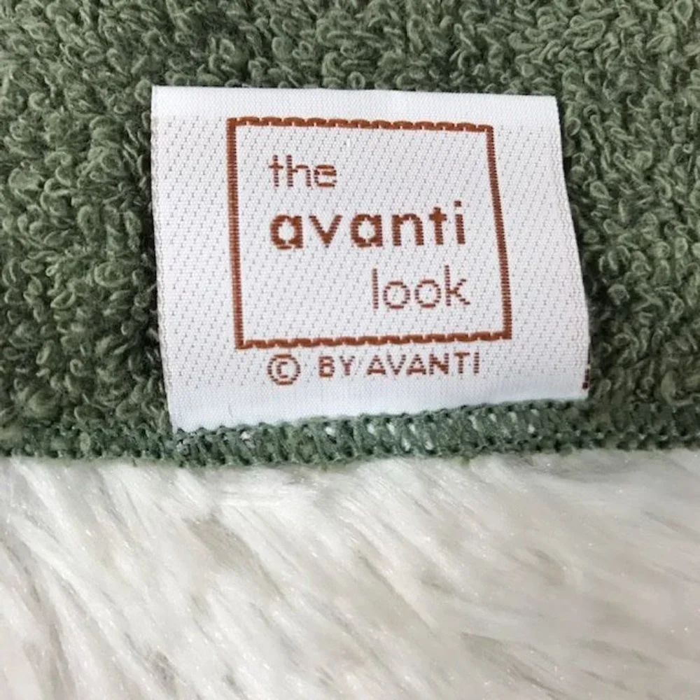 Set of 5 Avanti Olive Tassel Chiffon 100% Cotton Washcloths